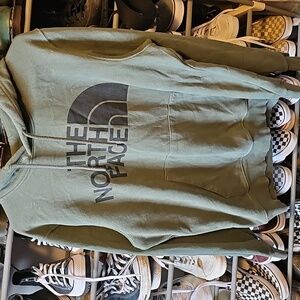 Men's Green North face hoodie